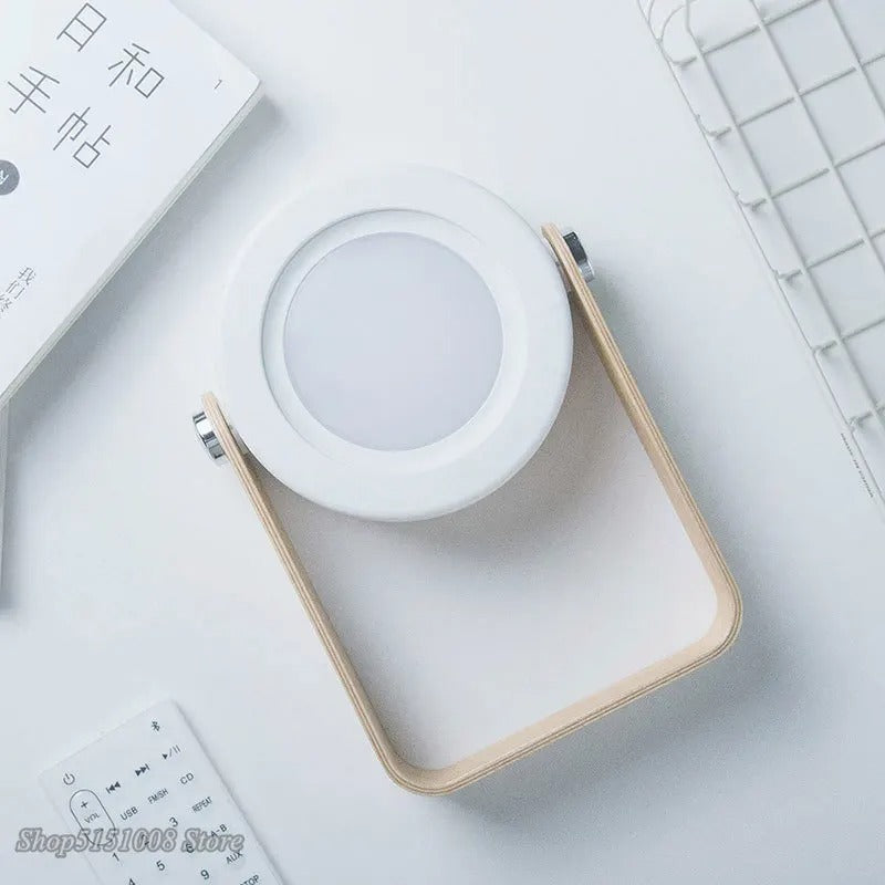 Lampe de Chevet Portable Pliable en Acrylique et Bois
