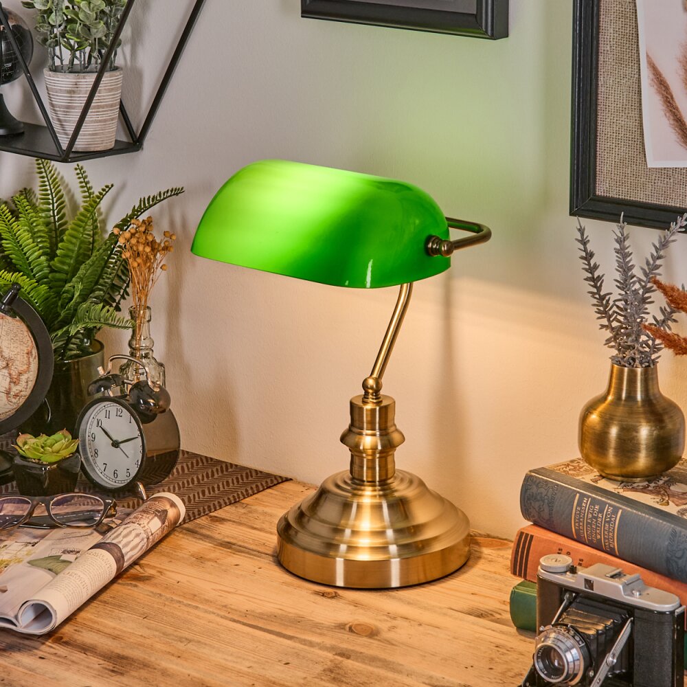 Lampe de Chevet Rétro en Fer Forgé et Verre