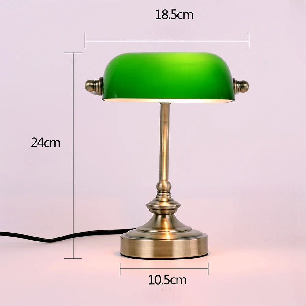 Lampe de Chevet Rétro en Fer Forgé et Verre