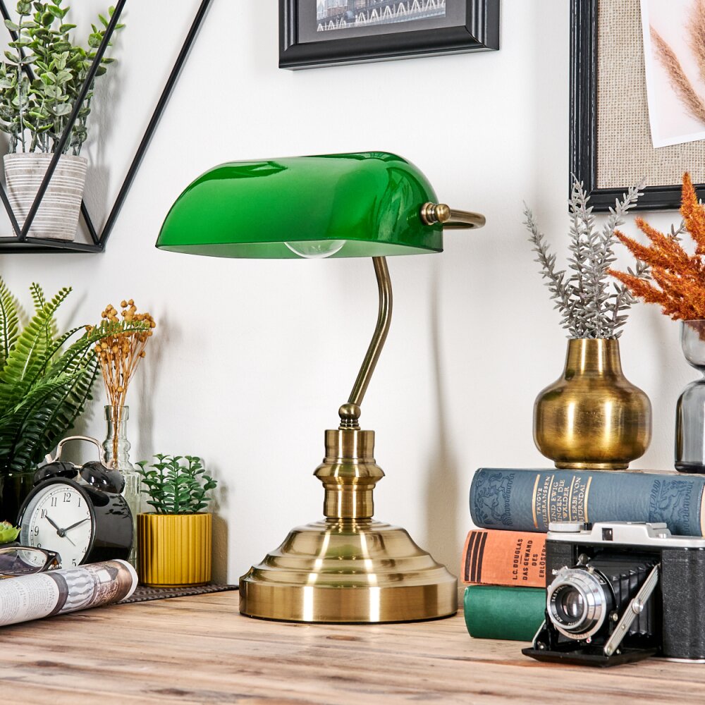 Lampe de Chevet Rétro en Fer Forgé et Verre