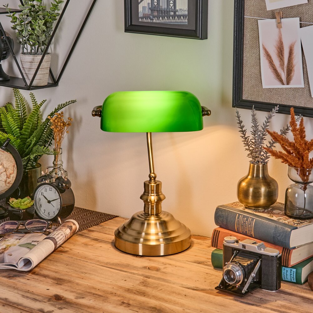 Lampe de Chevet Rétro en Fer Forgé et Verre