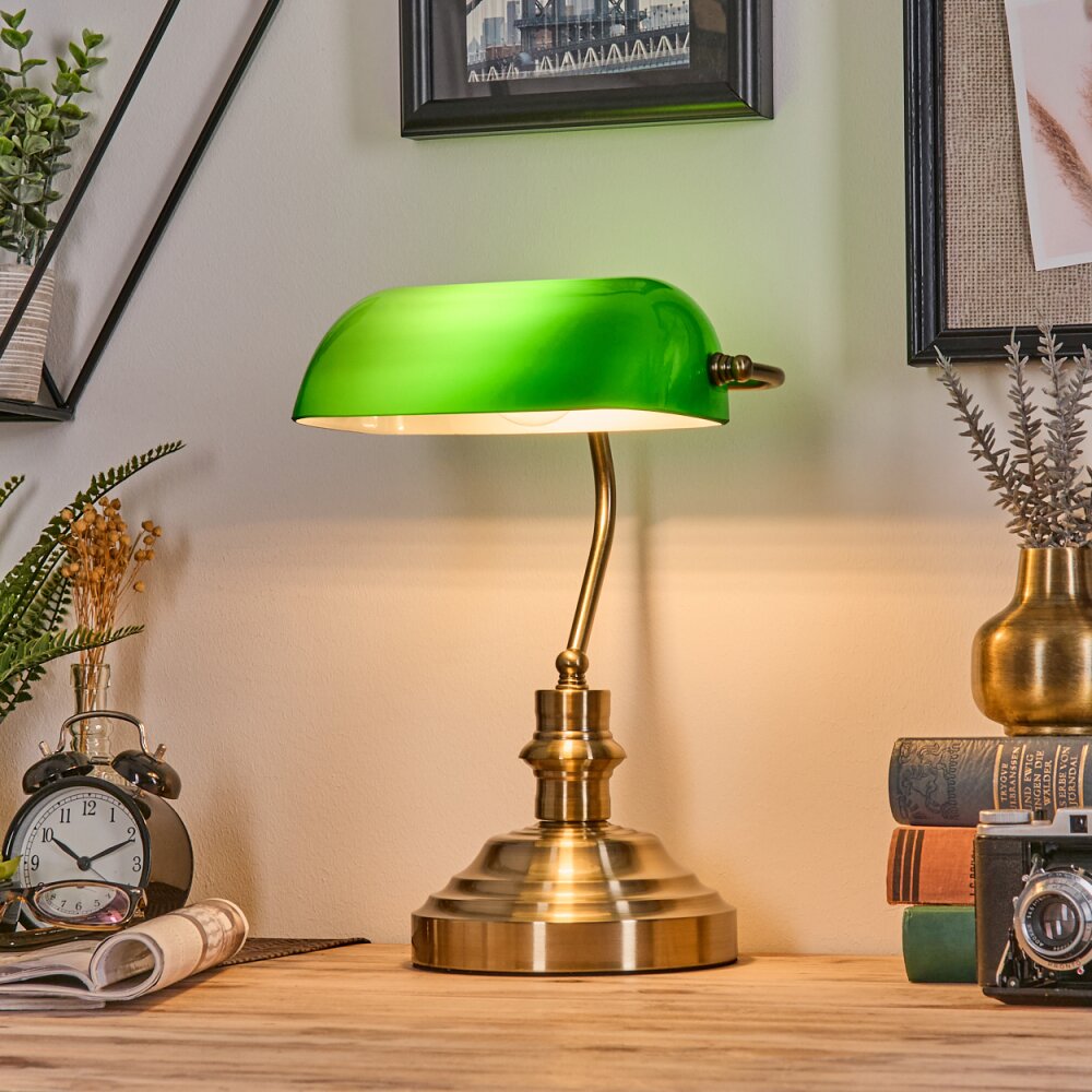 Lampe de Chevet Rétro en Fer Forgé et Verre