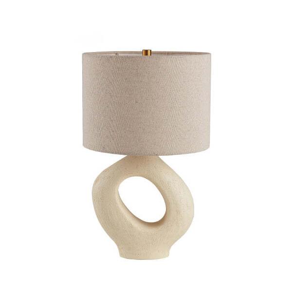 Lampe de Chevet Scandinave en Céramique et Tissu
