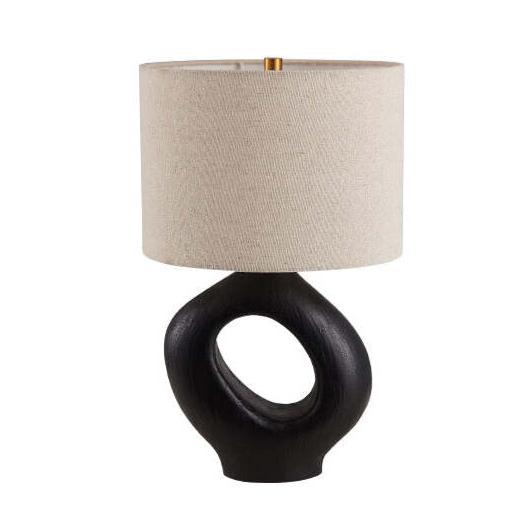 Lampe de Chevet Scandinave en Céramique et Tissu