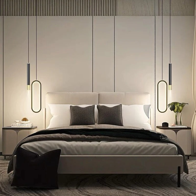 Lampe de Chevet Suspendue au Plafond – Noir ou Doré