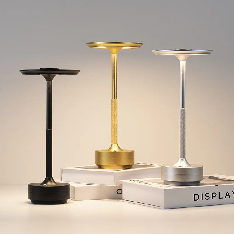 Lampe de Chevet Tactile Sans Fil Rechargeable en Métal