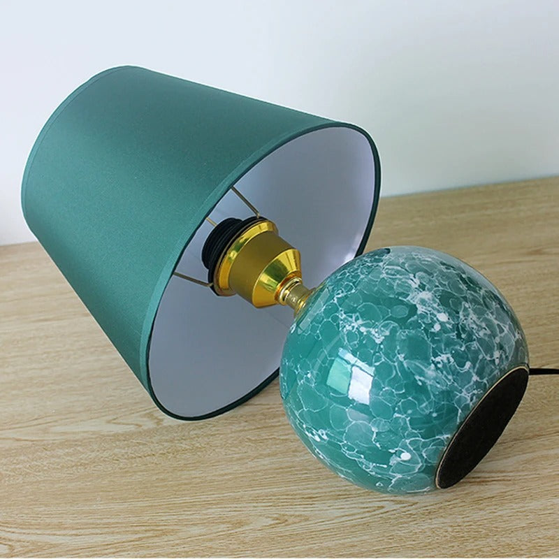 Lampe de Chevet Céramique Vert Émeraude