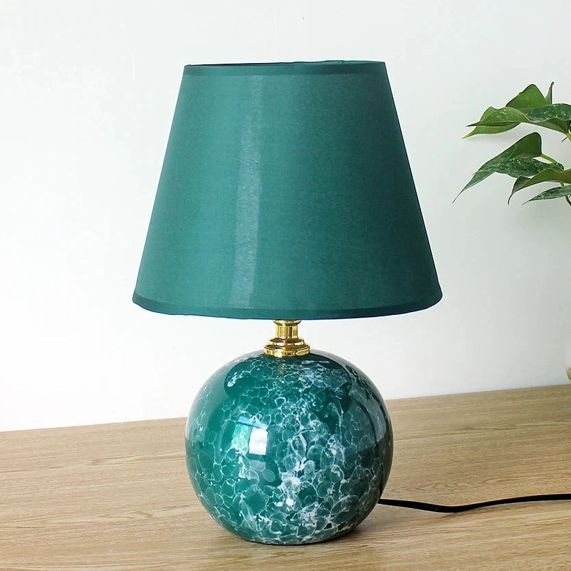 Lampe de Chevet Céramique Vert Émeraude