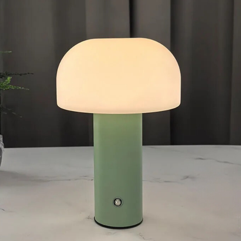 Lampe de Chevet Champignon Sans Fil – Vert Sauge