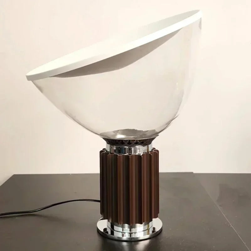 Lampe design italien en verre et aluminium