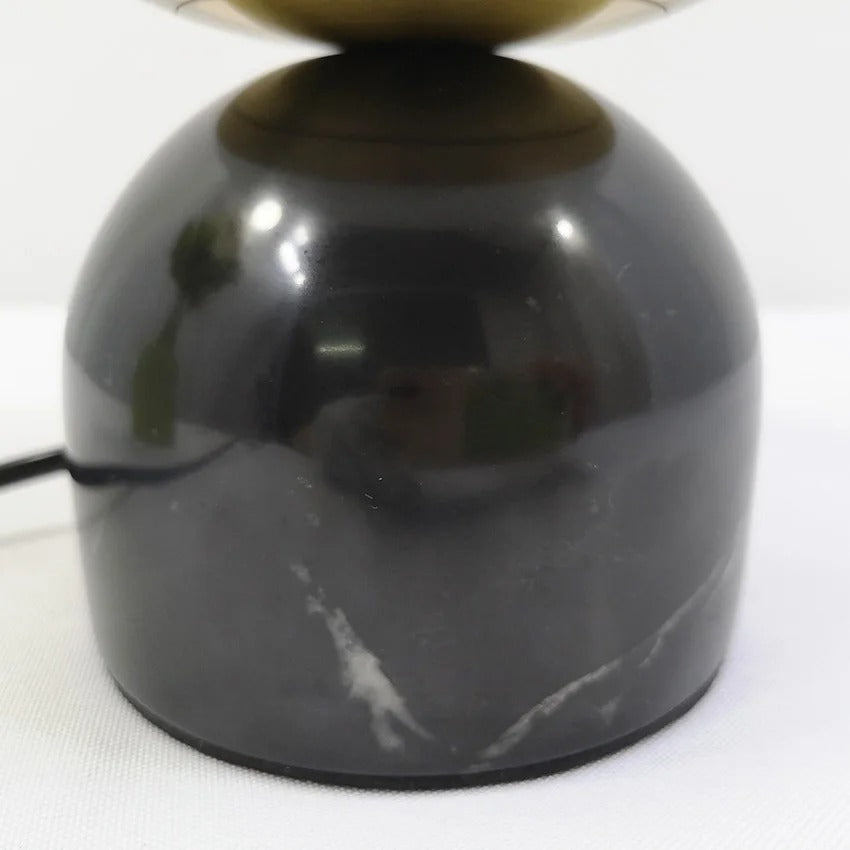 Lampe de chevet en marbre naturel et globe en verre