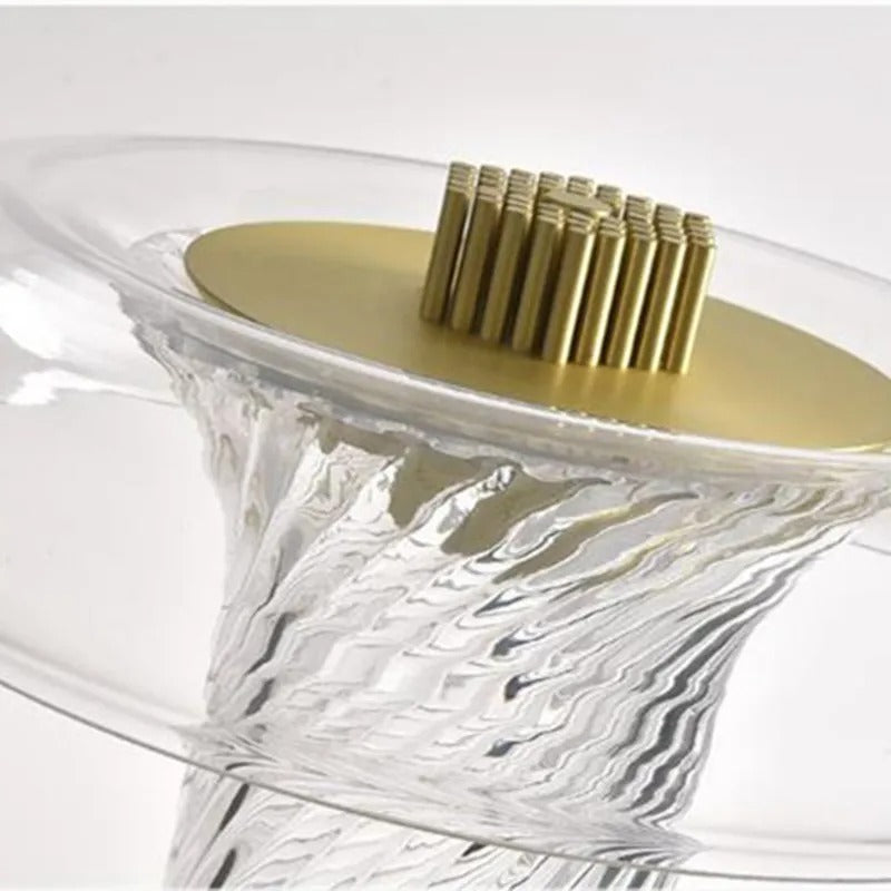 Lampe de chevet en verre et métal – Design contemporain