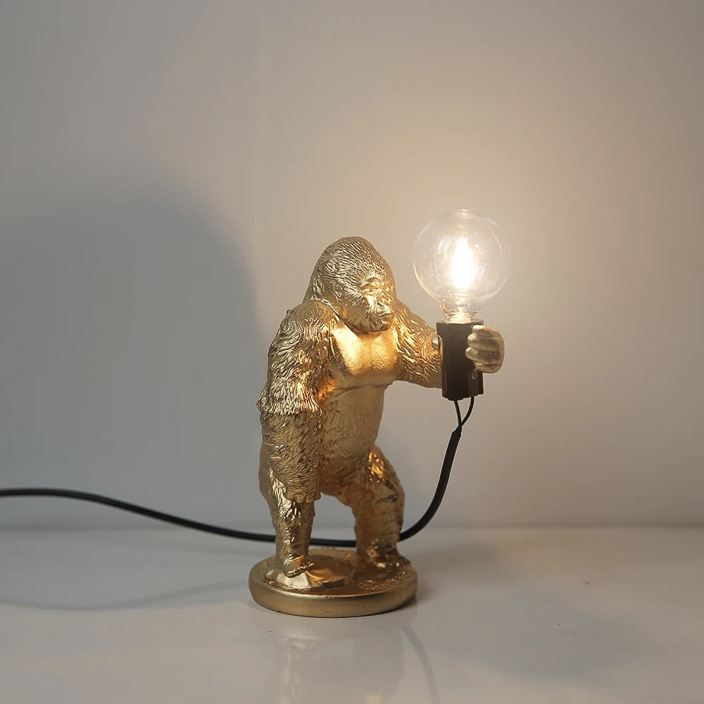 Lampe Gorille en Résine – Luminaire Déco Original