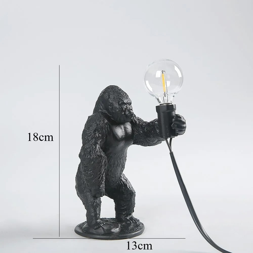 Lampe Gorille en Résine – Luminaire Déco Original