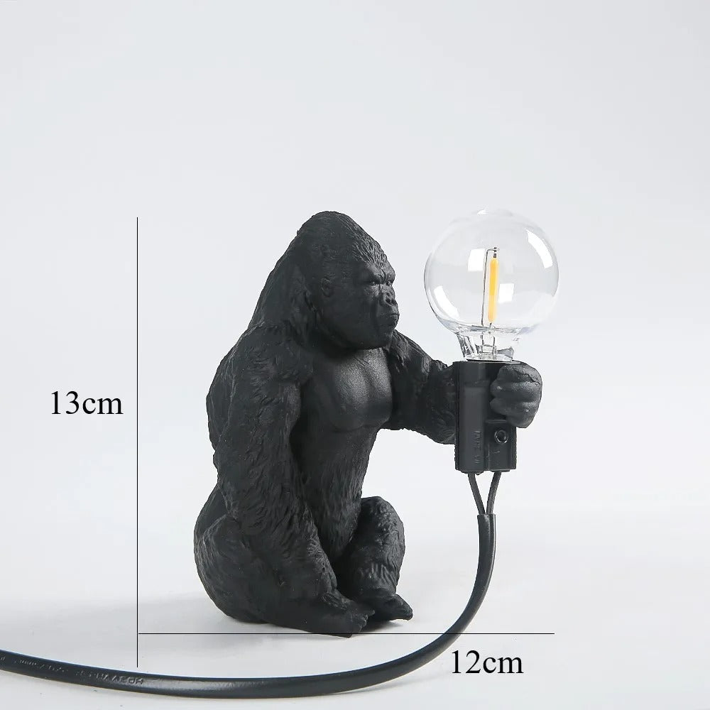 Lampe Gorille en Résine – Luminaire Déco Original