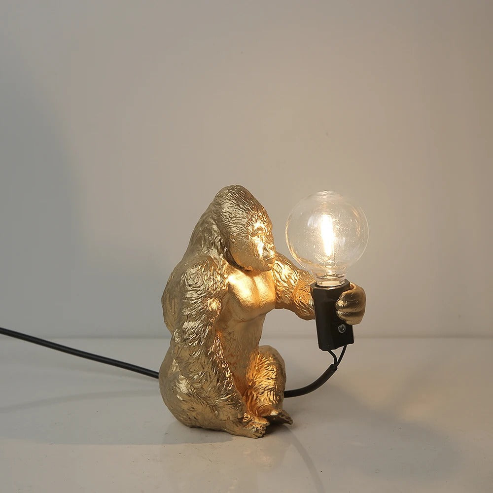 Lampe Gorille en Résine – Luminaire Déco Original