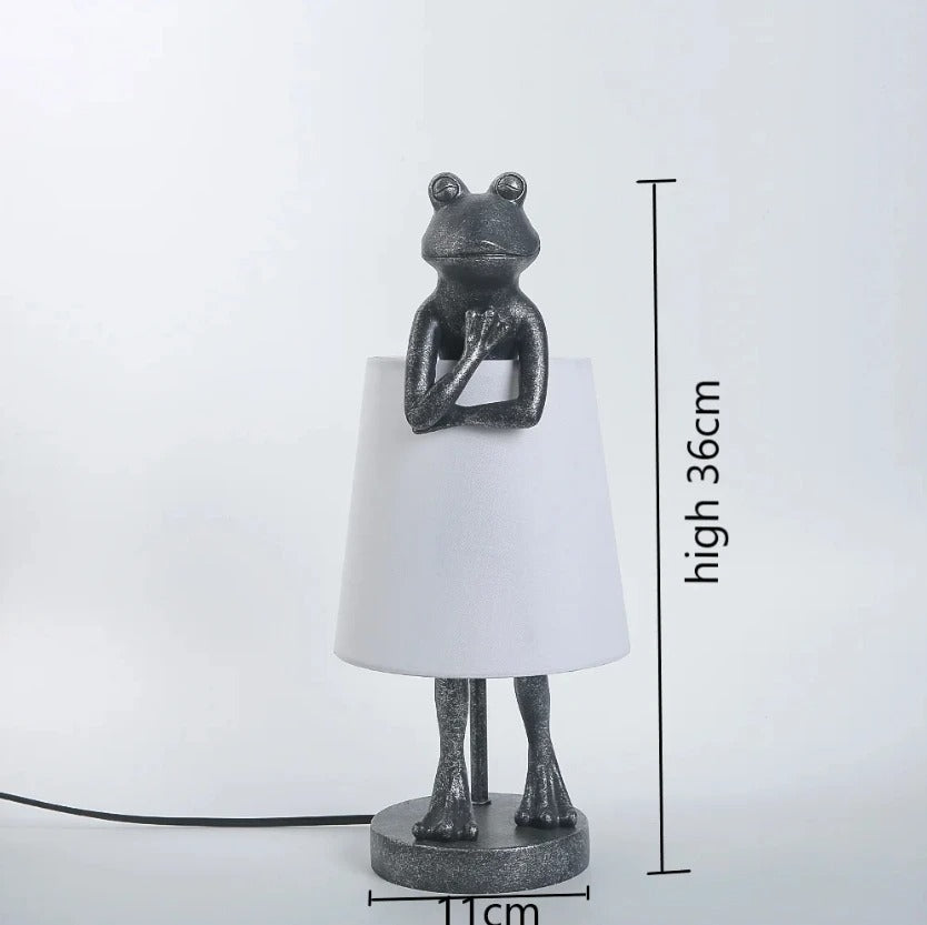 Lampe de Chevet Grenouille en Résine et Tissu