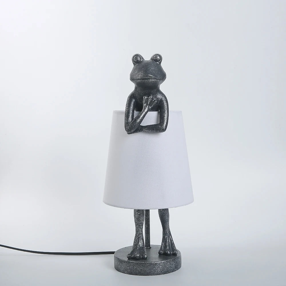 Lampe de Chevet Grenouille en Résine et Tissu
