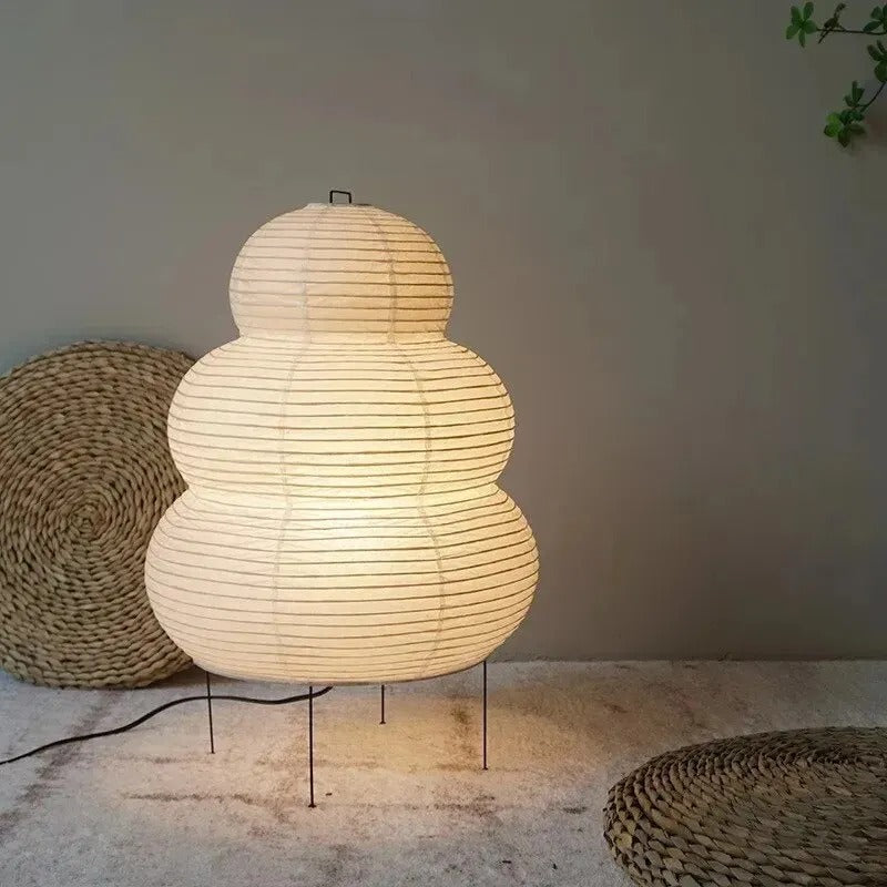 Lampe Japonaise en Papier de Riz – Structure Métal