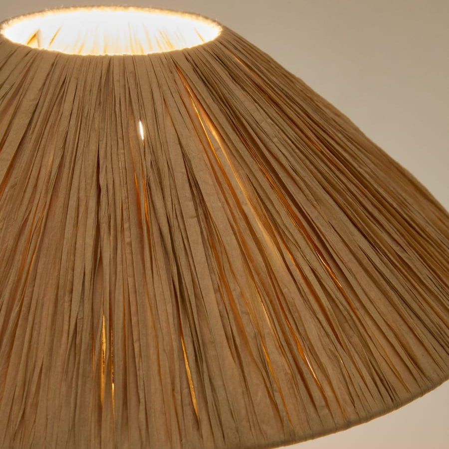 Lampe Japonaise en Raphia Naturel – Style Vintage