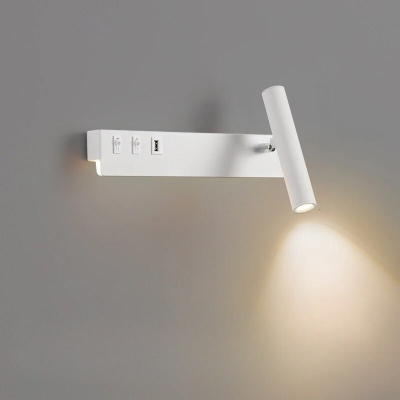 Lampe Liseuse de Chevet en Aluminium avec Port USB