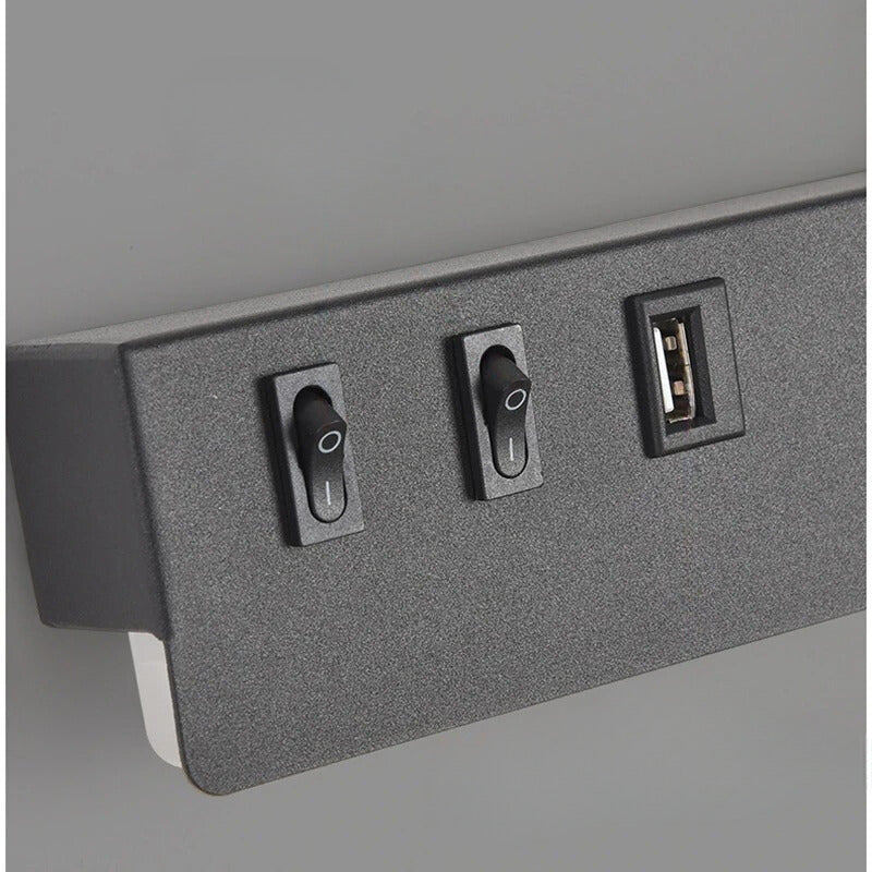 Lampe Liseuse de Chevet en Aluminium avec Port USB