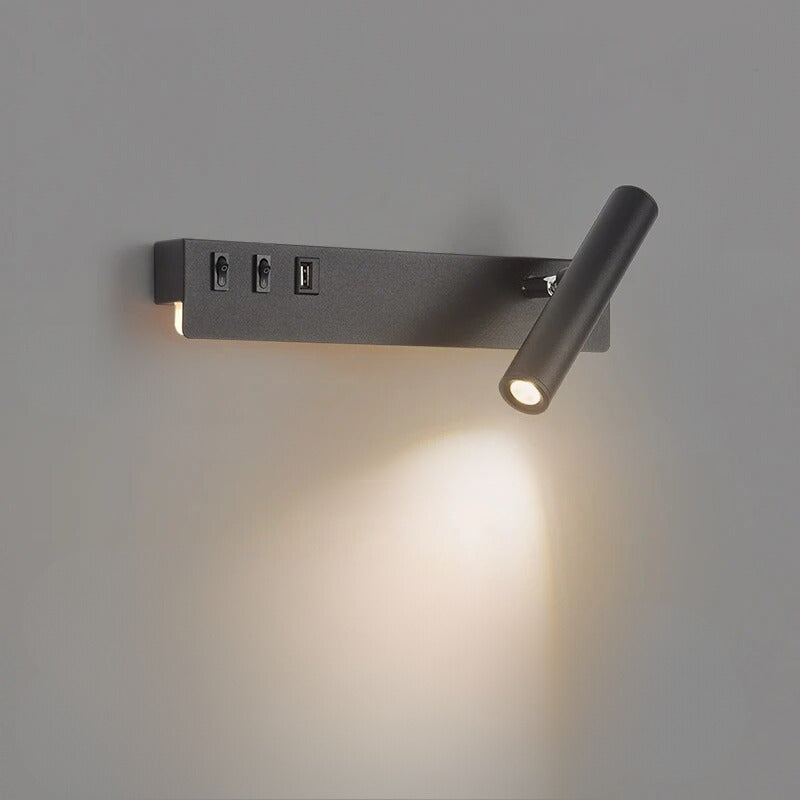 Lampe Liseuse de Chevet en Aluminium avec Port USB