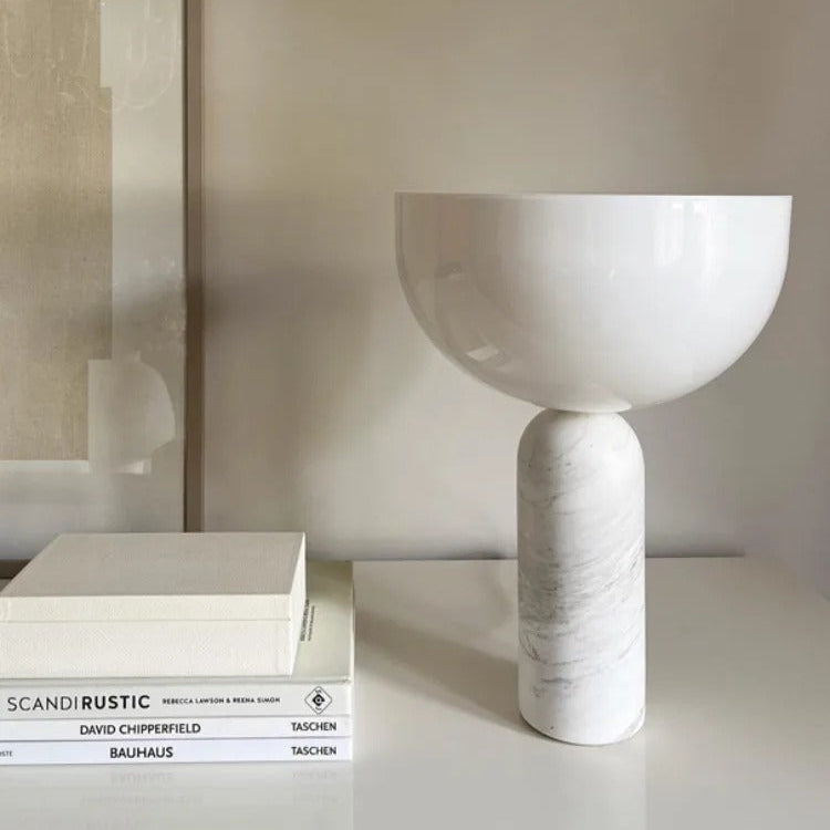 Lampe de Chevet Marbre et Verre – Design Contemporain