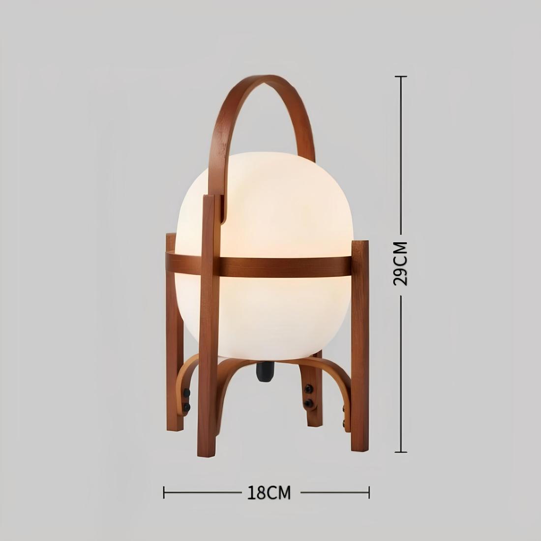 Lampe Pied en Bois Style Japonais