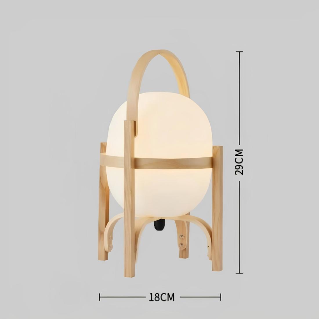 Lampe Pied en Bois Style Japonais