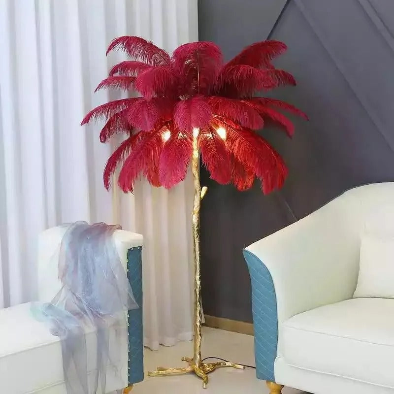 Lampe Plume d'Autruche – Décoration Luxe et Élégante