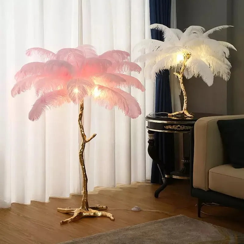 Lampe Plume d'Autruche – Décoration Luxe et Élégante
