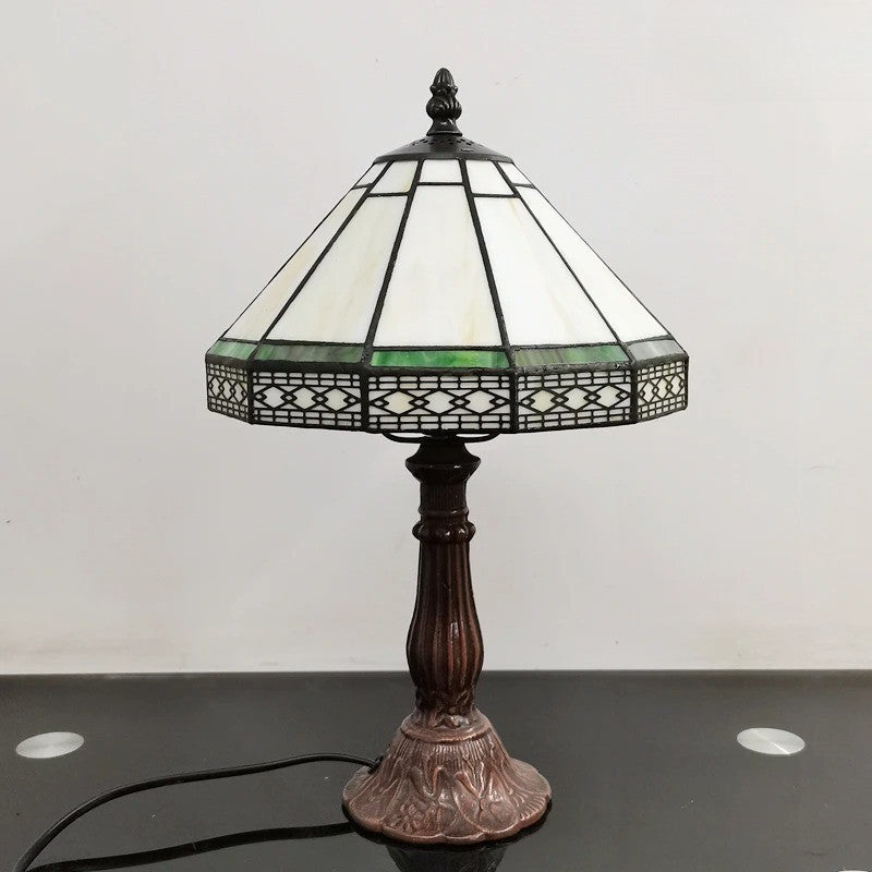 Lampe de Table Style Tiffany en Vitrail