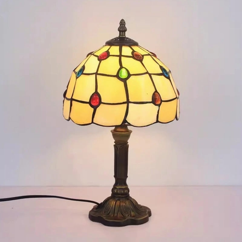 Lampe Tiffany Joyaux – Abat-jour Vitrail Artisanal