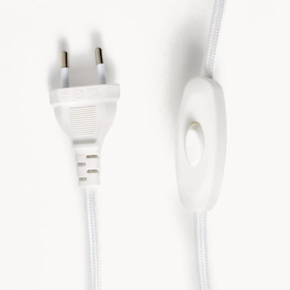 Lampe de chevet en travertin naturel et abat-jour en verre