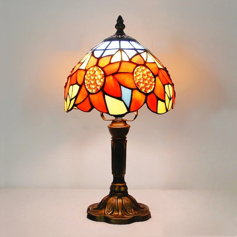 Lampe de Chevet Ancienne Style Tiffany – Verre et Métal
