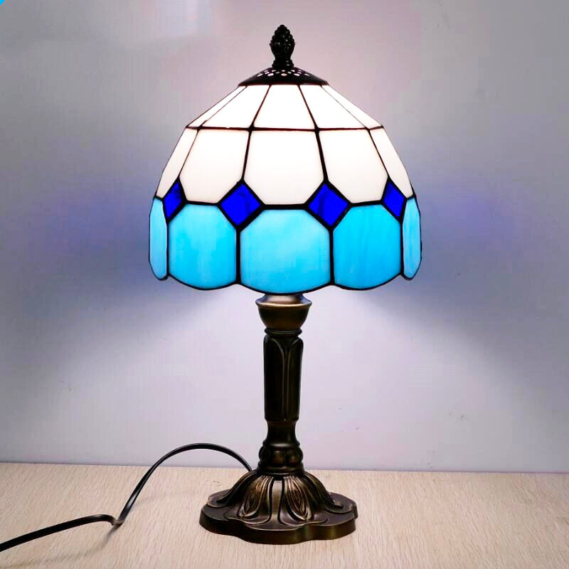 Lampe de Chevet Bleue Style Tiffany – Design Vintage