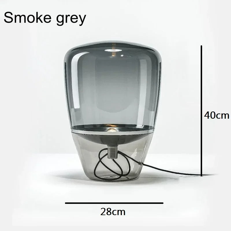 Lampe de Chevet en Verre et Fer – Élégance et Lumière