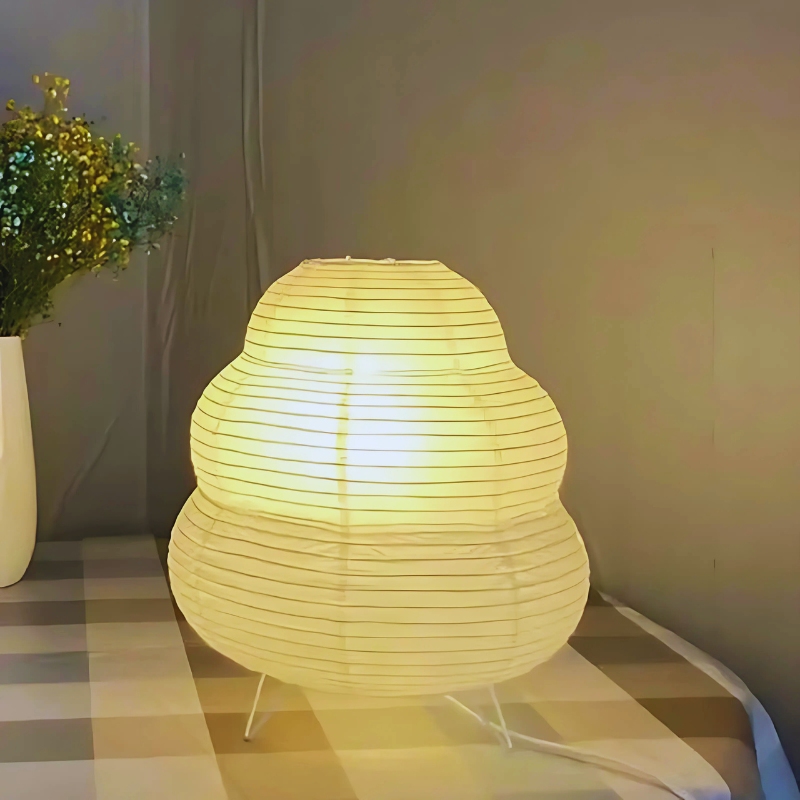Lampe Japonaise en Papier de Riz et Métal