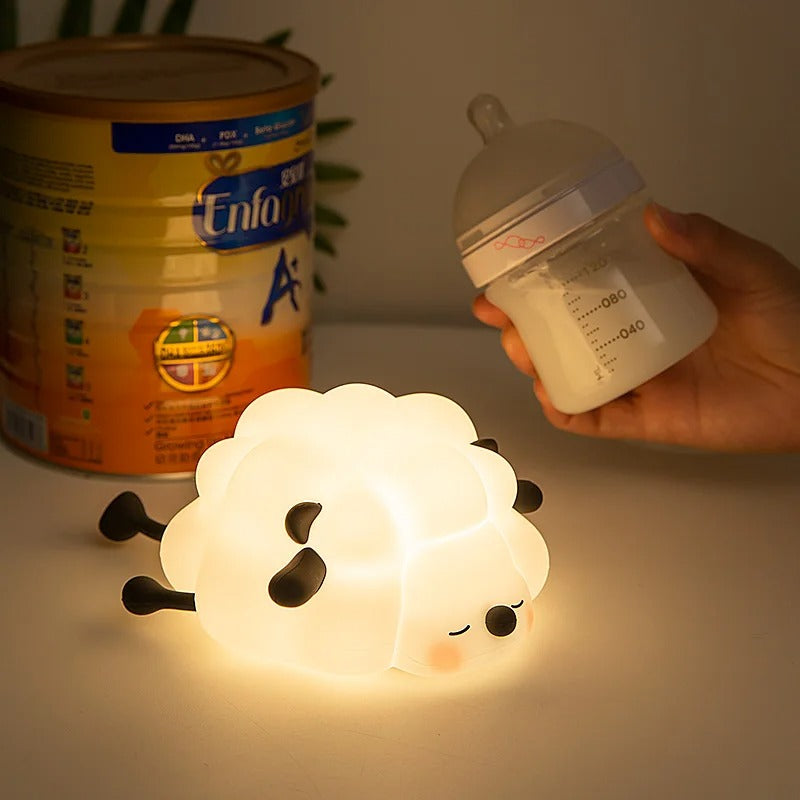 Veilleuse Mouton en Silicone – Lumière Douce pour Bébé
