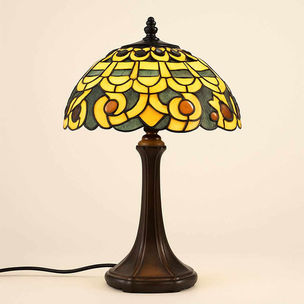 Lampe de Style Tiffany en Verre et Métal – 30x48 cm