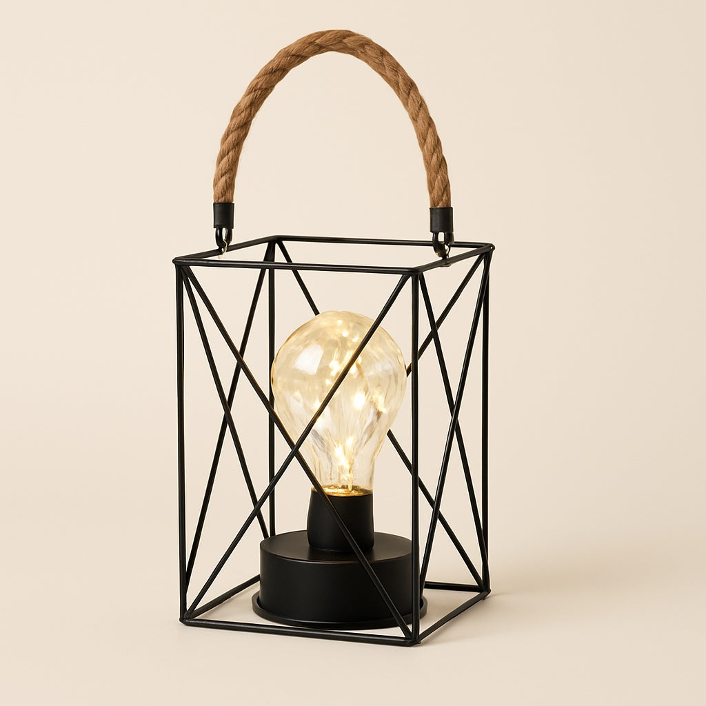 Lampe de Chevet en Métal Noir – Style Industriel