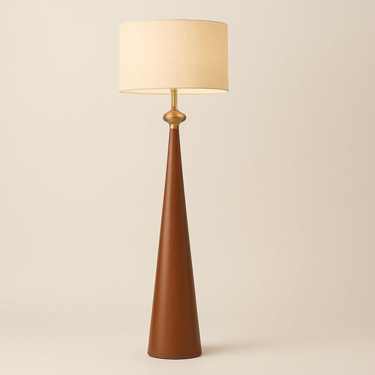 Lampadaire Design en Bois Massif – Pied de Lampe Salon