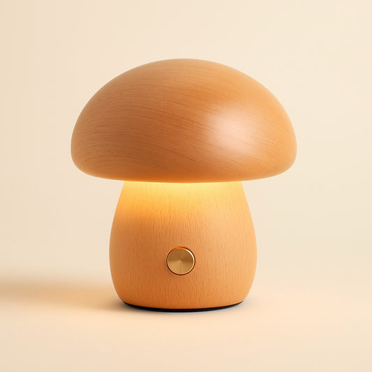 Lampe Champignon en Bois pour Chambre Enfant