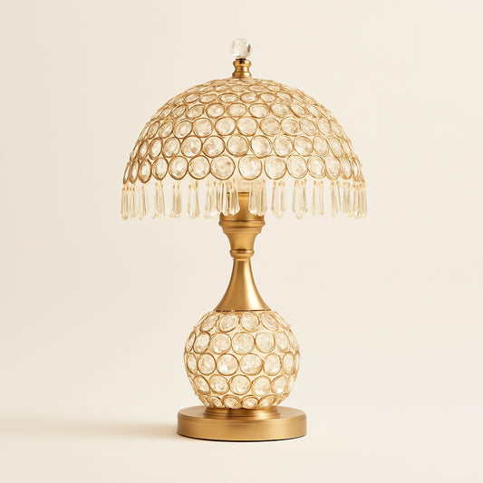 Lampe de Chevet Cristal Dorée – Style et Élégance