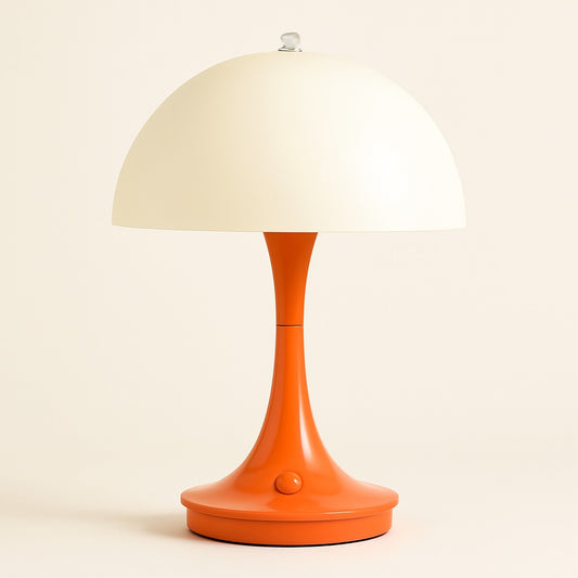 Lampe de chevet champignon orange rechargeable