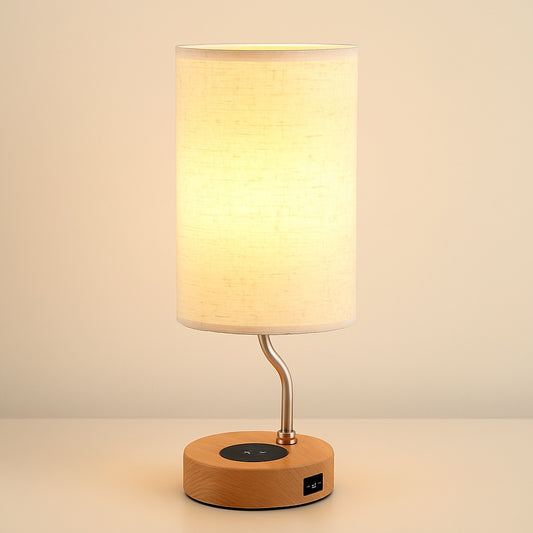 Lampe de Chevet USB avec Chargeur à Induction