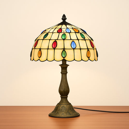 Lampe Tiffany Moderne en Verre et Métal – 46x78 cm