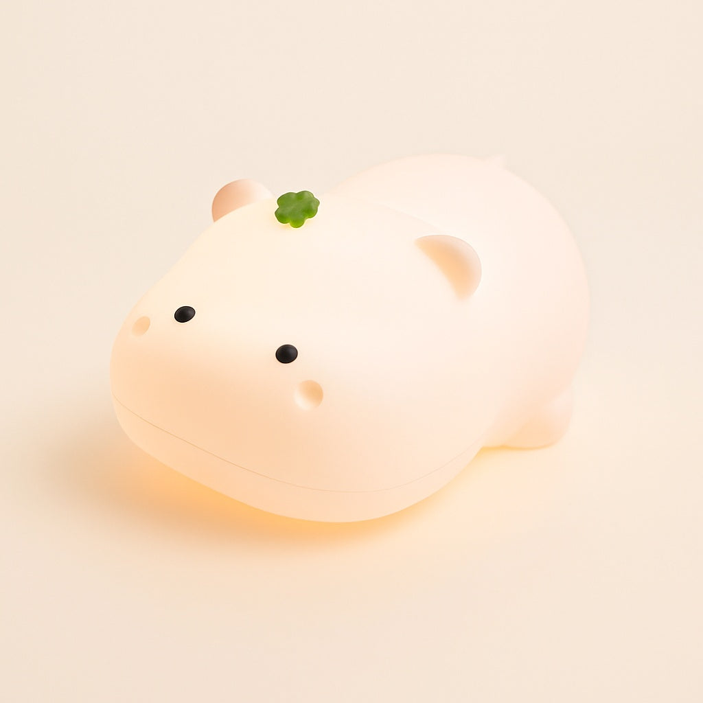 Veilleuse Hippopotame en Silicone pour Bébé