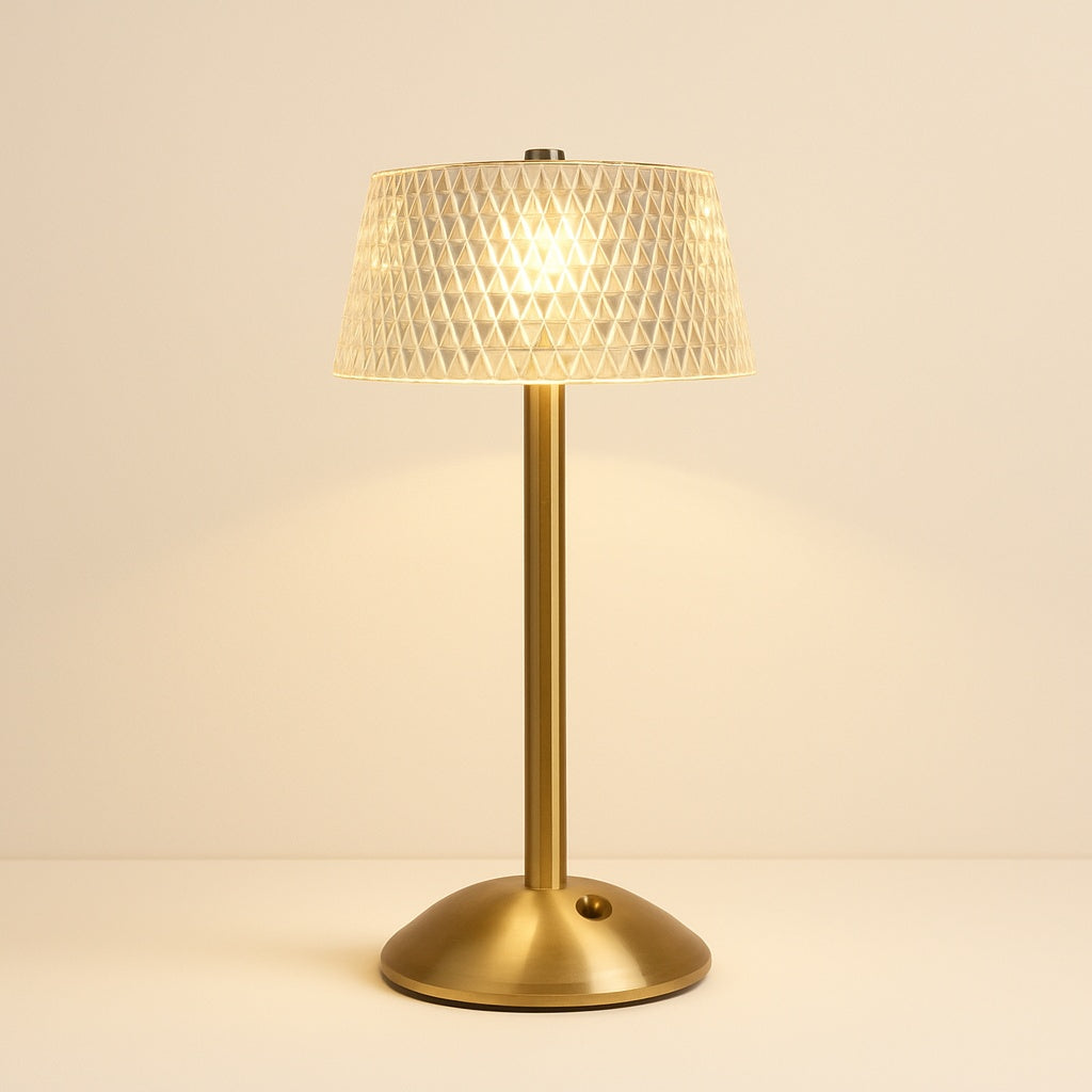 Lampe de Chevet Sans Fil Cristal Tactile et Rechargeable